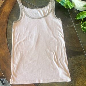 Pale pink Calvin Klein Tank.